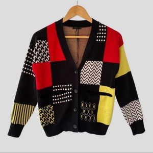 FUN & FUN Kids Multicolored Knit Button Cardigan EU40 (12-14) ($110)